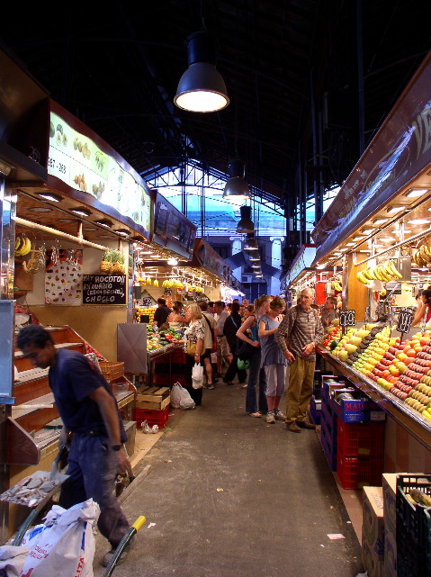 Fruit stalls in Mercat Sant Josep