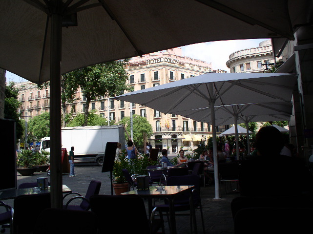 View from the café