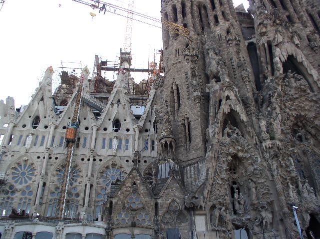 Nativity façade and newer construction