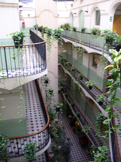 Hostel courtyard