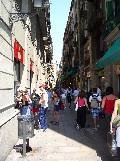 C/ Boqueria: the street the hostel is on