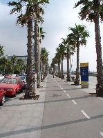 Bike path above the beach