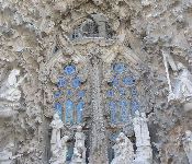 Nativity façade: sheperds and angels