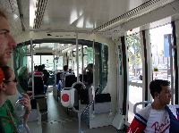 Inside the tram