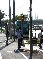 Exterior of tram