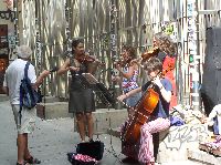 classical string quartet, busking